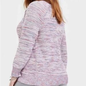 Torrid multi color crewneck sweater 3/4 length sleeves size 14/16 XLarge